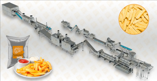 Frozen French Fries Processing and Packing Line